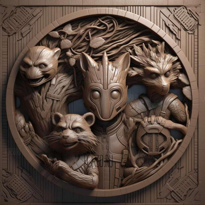 Guardians of the Galaxy Part 2 movie 4 stl model for CNC